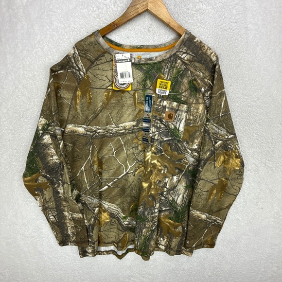 Carhartt Long Sleeve Force Cotton Camo Shirt Mens XL 101767 977 Hunting NWT NOS